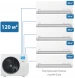 Мульти сплит-система Midea 120 м² на 5 комнат 20+20+20+20+50 Easy